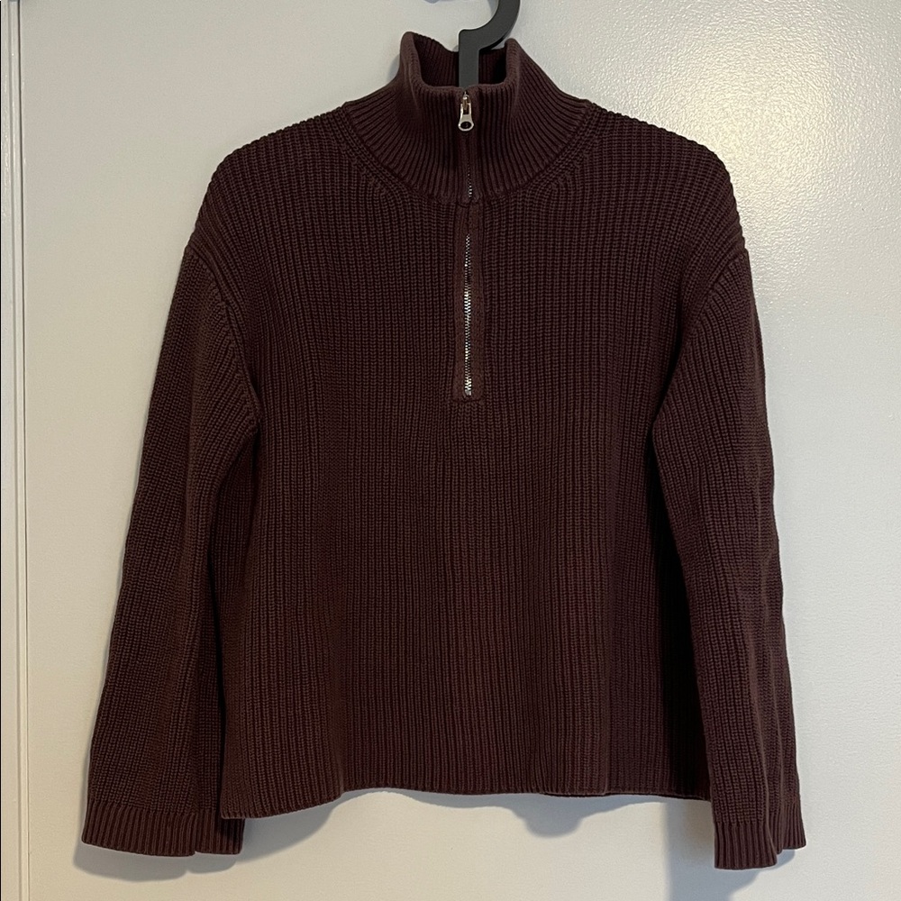 Half Zip Knit Sweater